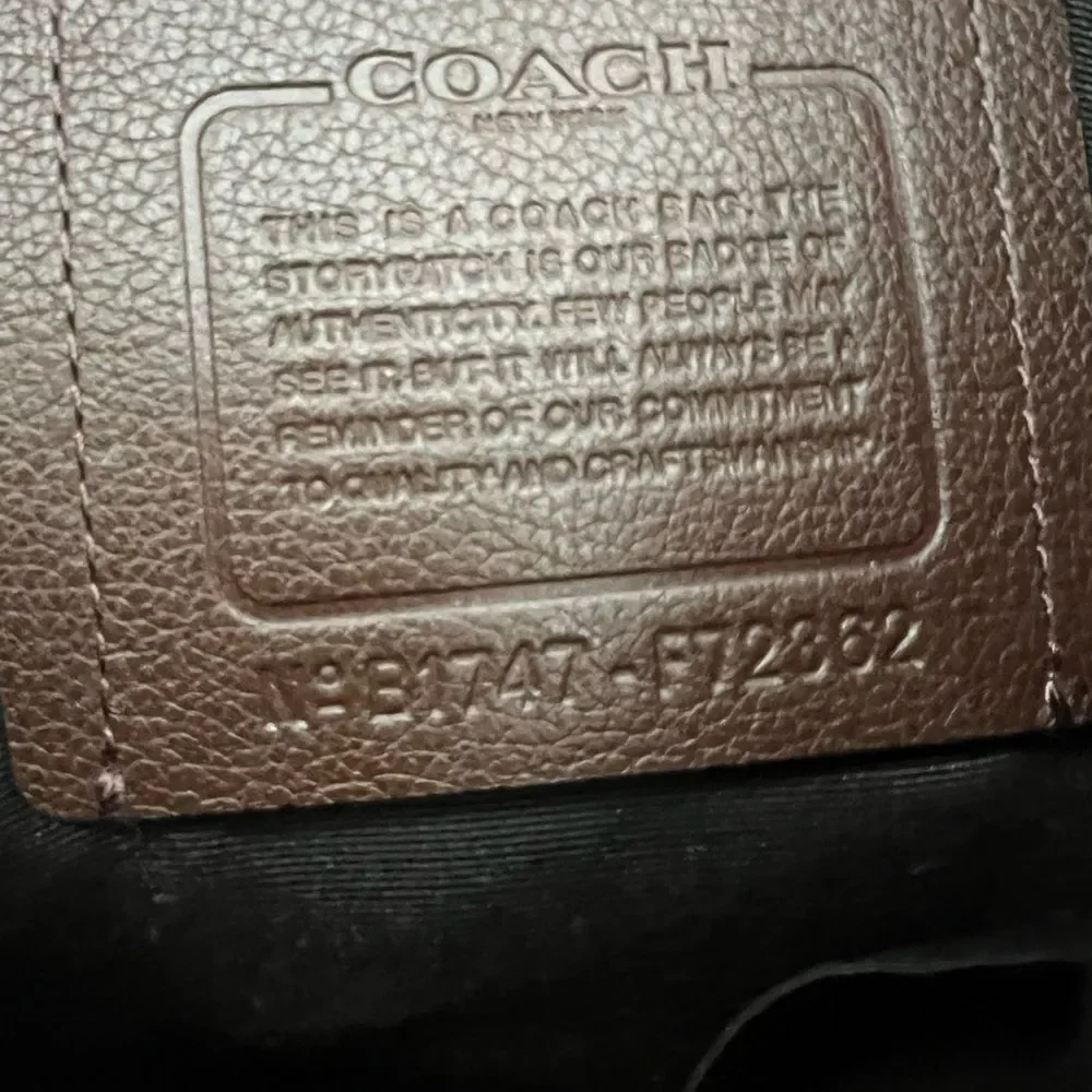 Coach Unisex Charles Brown Leather Crossbody Messenger Bag F72362